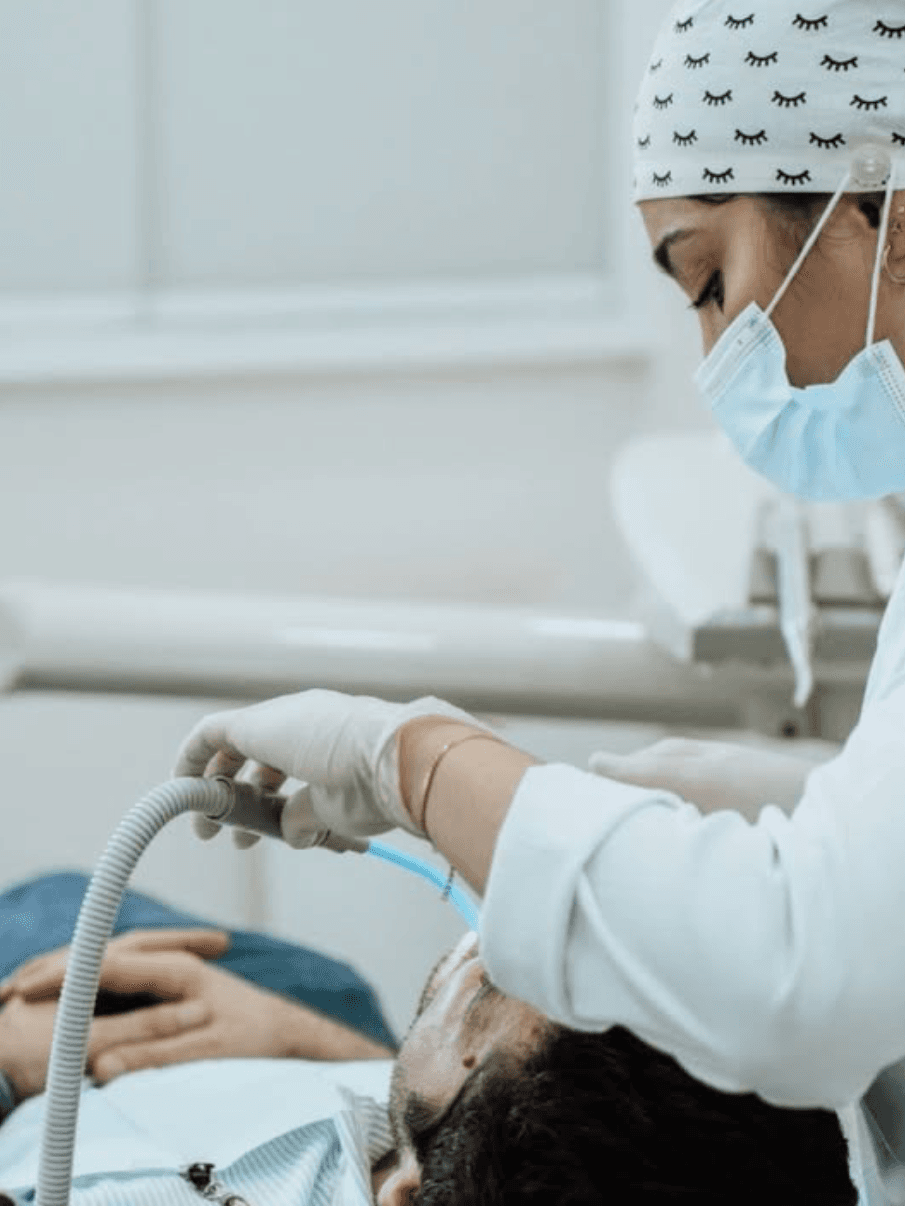 Illustration of professional oral hygiene (clean smile)